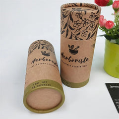 Cosmetic Package Printing Logo Black Paperboard Cylinder Round Perfume Custom Cardboard Paper Tube Packaging