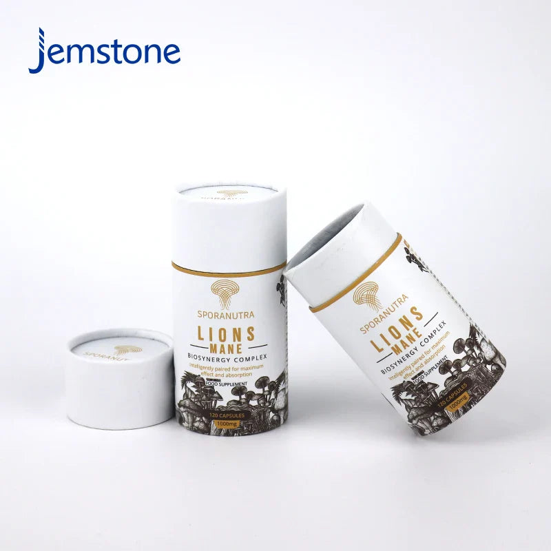 Custom 100%Recyclable Luxury Round Kraft Food Capsule Cardboard Tube Coffee Cylinder Box Packaging Tea Paper Tube