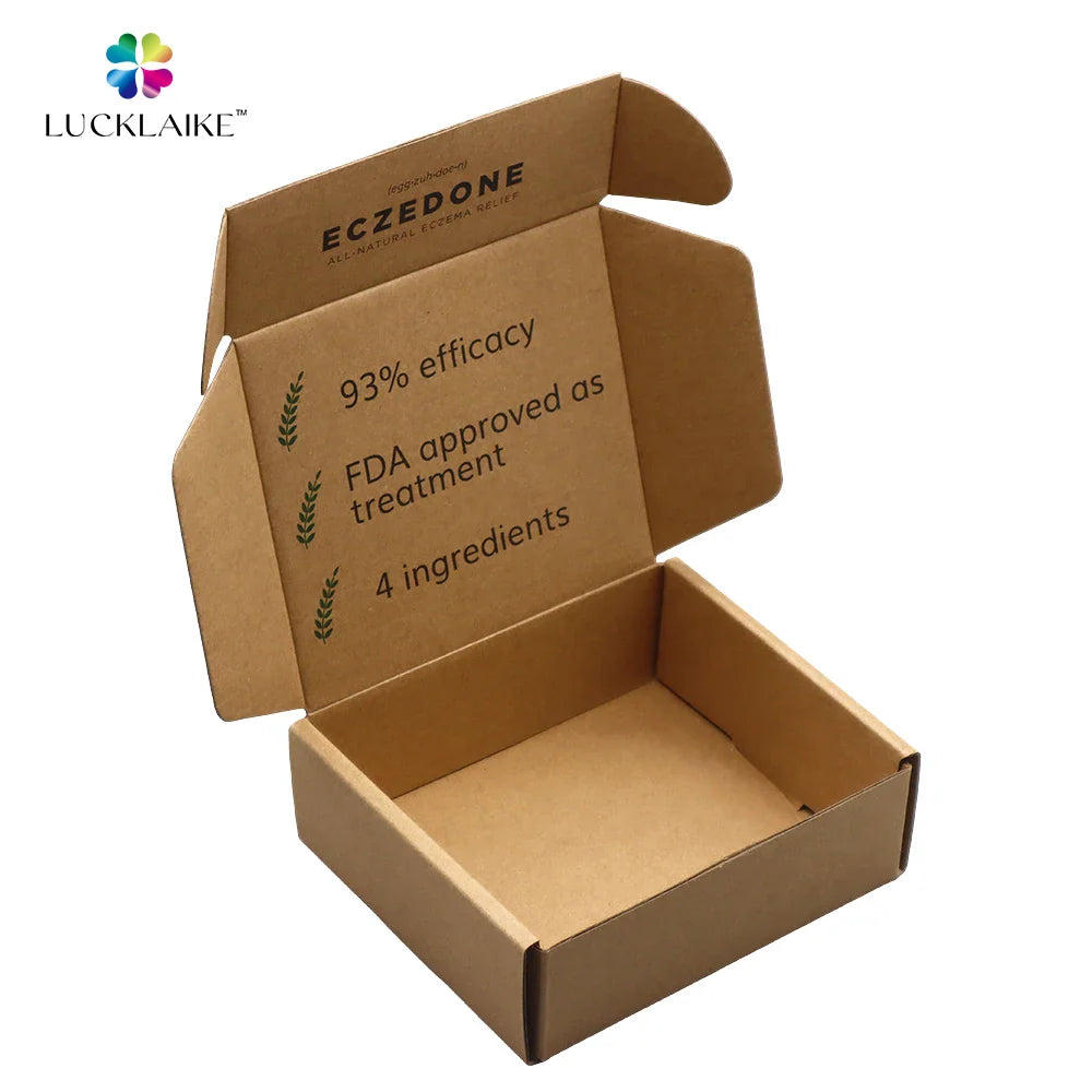 Custom logo Brown Mailer Gift Cosmet Box Corrugated Kraft Mailing Package Paper Carton Box Packaging Shipping Box with logo