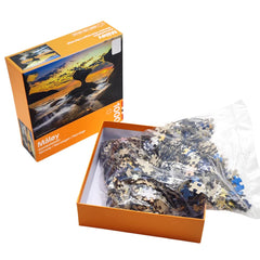 Wholesale Custom Printed Thick Board Kids Educational Adult 1000 Piece Ocean Sunset Maloy Norway Paper Jigsaw Puzzles