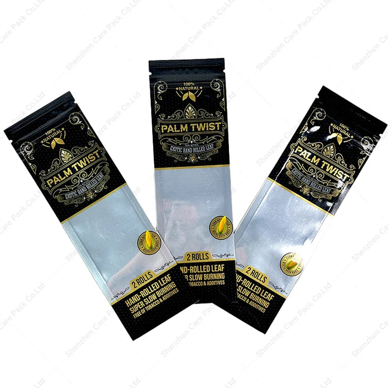 1g Cigar Tobacco Roll Packaging Laminated Die Cut  Portable Cigars Edible Heat Seal Mylar Three Side Seal Bags