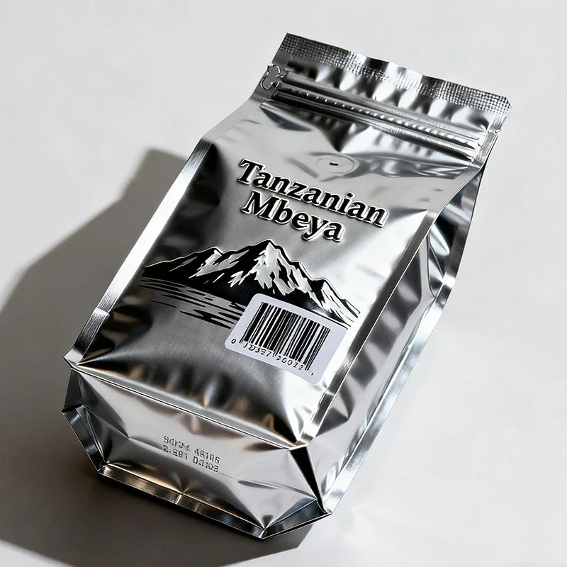 Wholesale 1LB 2LB Eight-side Seal for Coffee Tea and Dry Food 250g Coffee Bean Packaging Bag with Valve