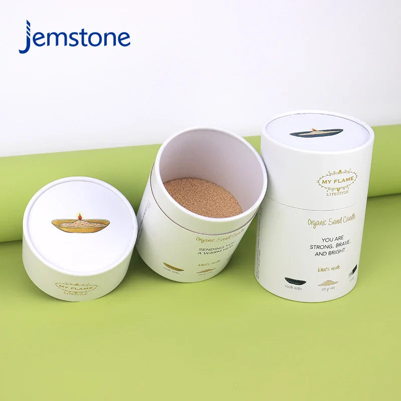 Custom Craft Paper Tube Cylinder Packaging Boxes for Candle Tube Luxury Round Kraft Cardboard Rose Gold Candle Paper Tube