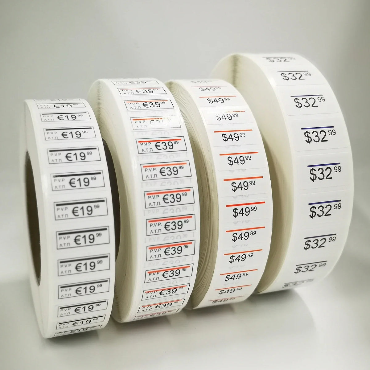 FSC Certification Factory Wholesale Suppliers Custom Piggy Back Sticker, Blue / Black / Red Line Piggyback Sticker Label for Tag