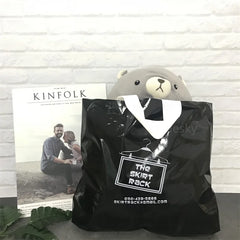 Premium Matte Finish Plastic Tote Bags with Handles, Elegant Shopping Bags for Gifts, Events, or Business Use (Luxury Design)