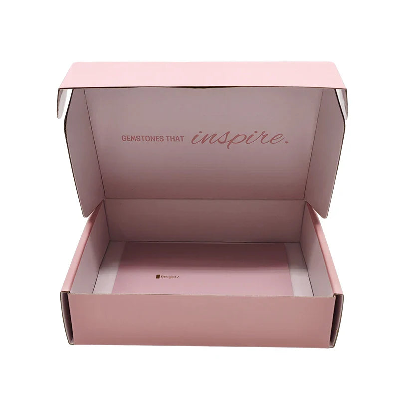 Customized pink Color Folding Packiging Paper Press on Nail Perfume Eyelash Jewelry Box Packaging Luxury with logo