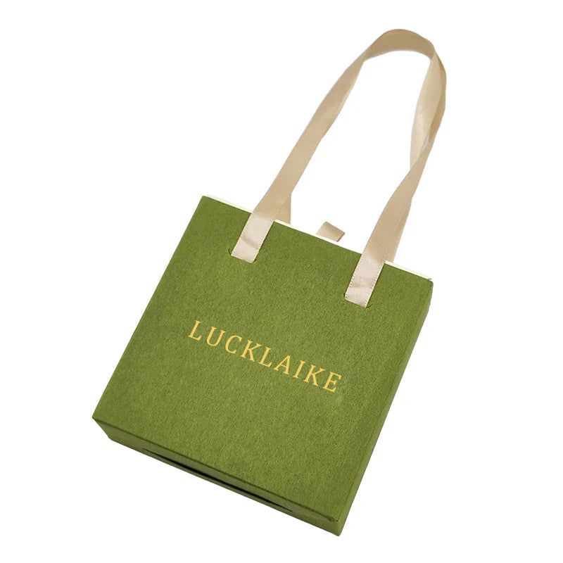 Customized Paper Drawer Box Jewelry Packaging Bags Ring Earrings Necklace Bracelet Gift Jewelry Packaging Boxes With Handle