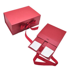 2024 New Arrival Custom Printing Matte Glossy Magnetic Flip Top Magnetic Lid Rigid Cardboard Gift Packaging Boxes With Ribbon