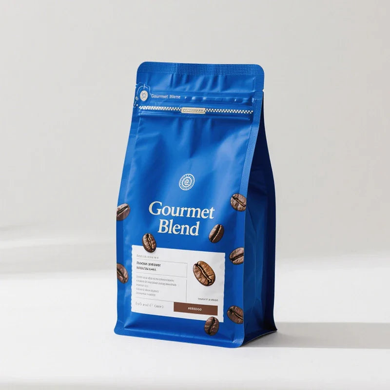 High Barrier Pouches Food Grade Coffee Beans Matte Outside Foil Coffee Packaging Bag With Valve