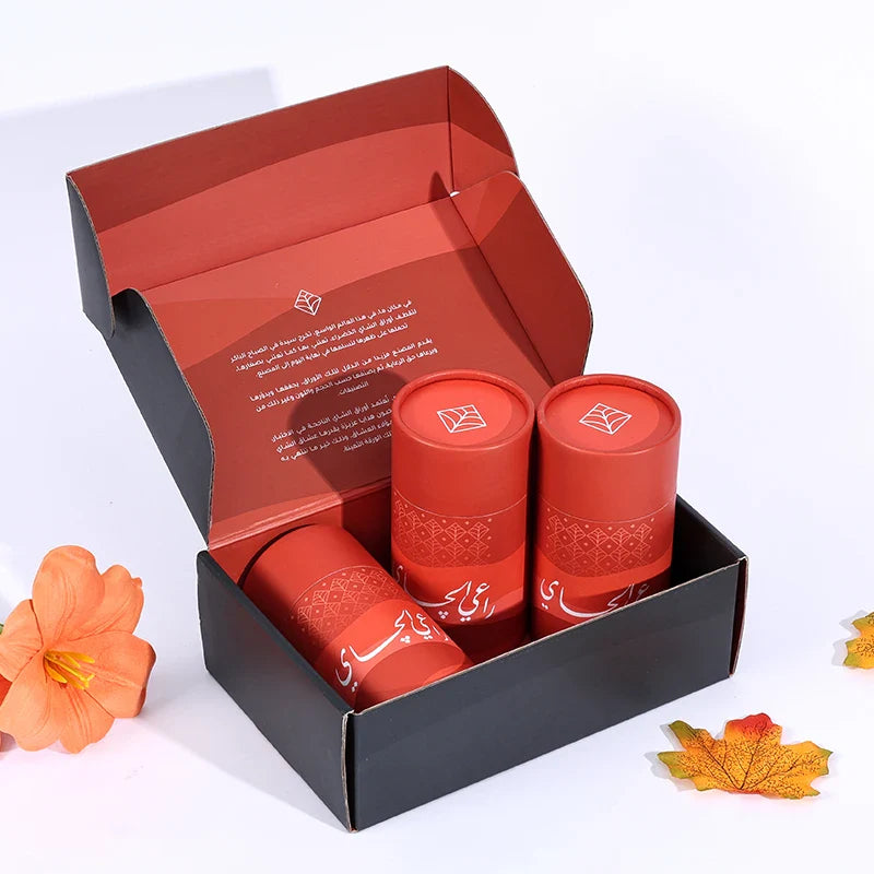 Custom  Push up Red Cardboard Tube Packaging Food Bottles Round Luxury Twist up Paper Tube Box