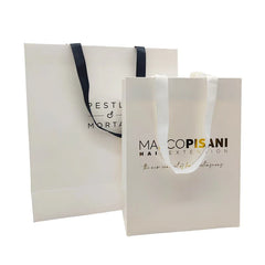Custom Luxury White Clothes Store Retail Packaging Gift Carry Bags Boutique Shopping Paper Bags with Your Own logo