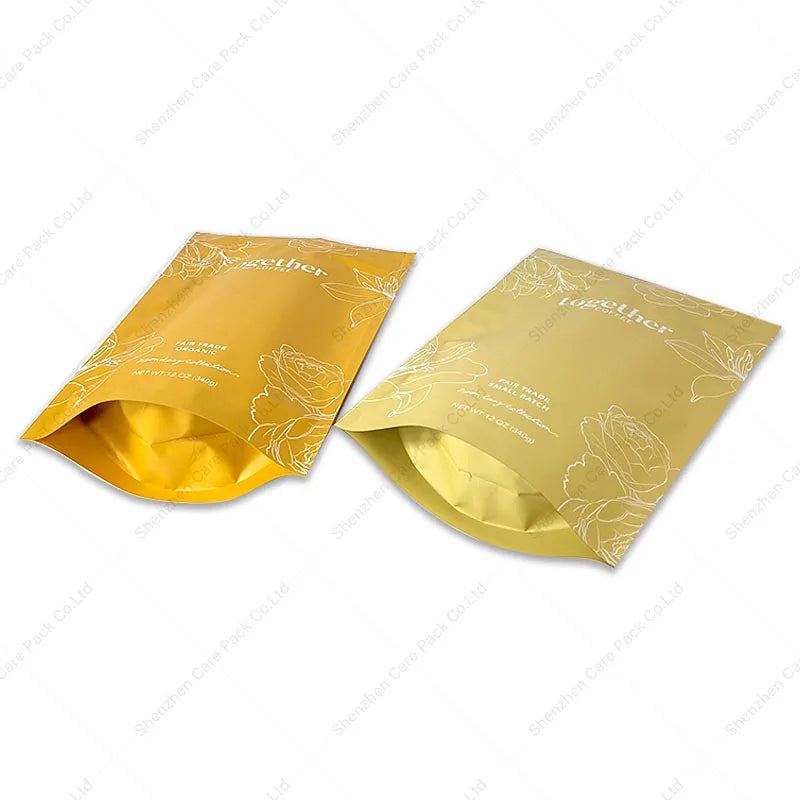 Custom Printed Plastic Coffee Bean Dry Fruit Stand up Pouch with Zipper Cafe Glossy High Quality Pet Food Snack Bag Packaging