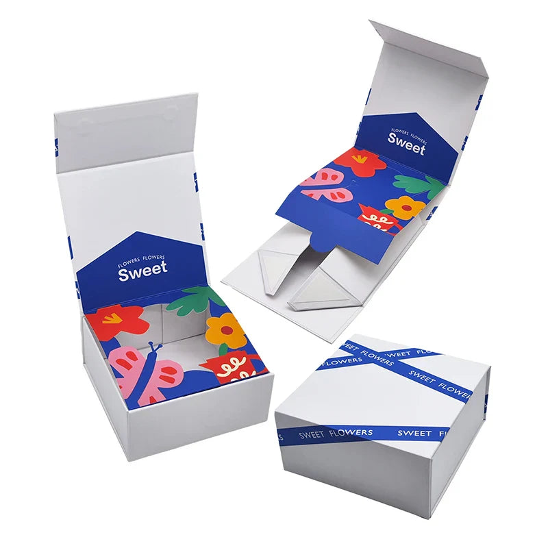 Customized logo Magnetic Hair Cardboard Packaging Boxes Braid Luxury Wig Boxes Custom logo Packaging with Satin