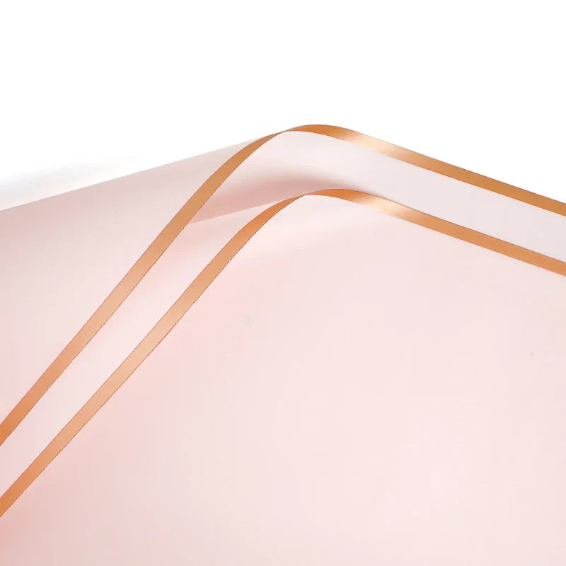 Korean Bouquet Wrapping Paper Flower Phnom Penh Jelly Film Waterproof Translucent Gold Edge Luxury Wrapping Paper for Flowers