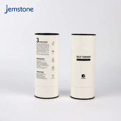 Custom White Kraft Skincare Sunscreen Lotion Perfume Bottle Cylinder Packaging Box Cosmetic Round Cardboard Tube Packaging
