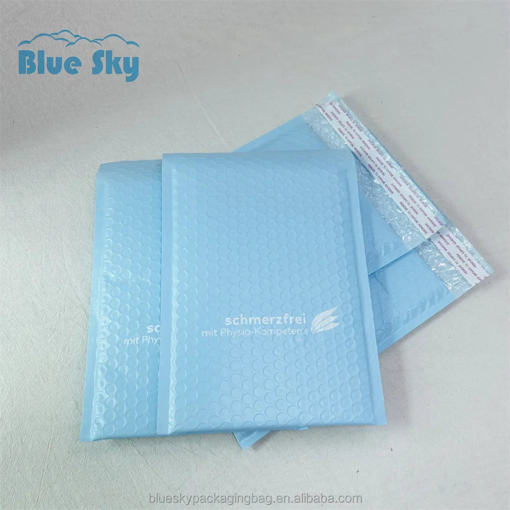 Blue Bubble Wrapping Bags - Lightweight Protective Packaging Mailer for Shipping, Storage & Moving