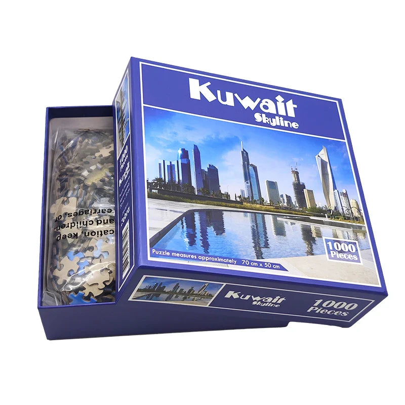 Custom 1000 Piece Paper Education Adult Paper Game Jigsaw Puzzle Manufacture Cardboard Jigsaw Puzzle for Adult Puzzle 1000pcs