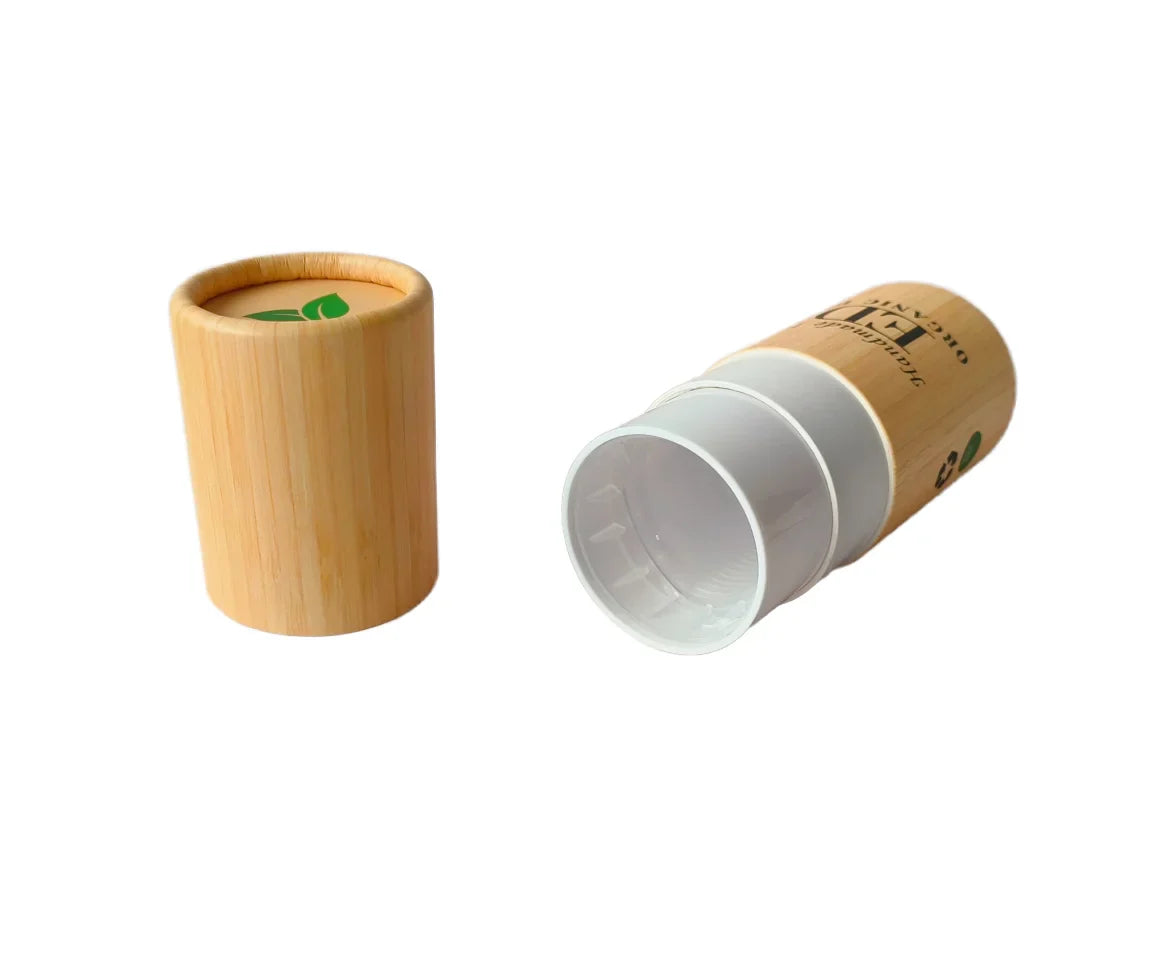 Customized Empty Kraft Lip Balm Deodorant Stick Cylinder Packaging Twist up Paper Tubes for Cosmetics