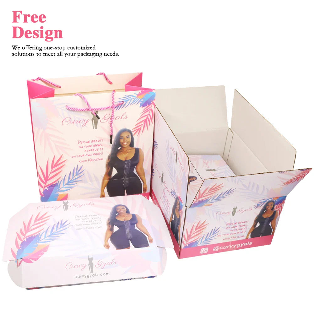 Wholesale High Quality Custom Size Corrugated Cardboard Box Black and Pink Cosmetic Set Postal Mailing Box for Cosmetic