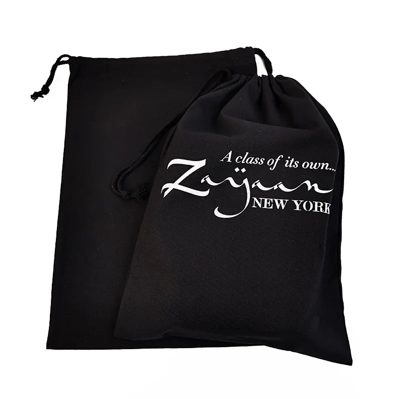 Custom Printed Logo Jewelry Drawstring Gift Present Shoe Clothes Storage High End Drawstring Cotton Dust Pouch