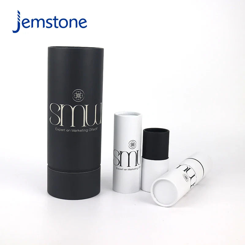 Custom Eco-Friendly Skincare Kraft Cardboard Paper Tube Perfume Essential Oil Bottle Paper Cylinder Packaging