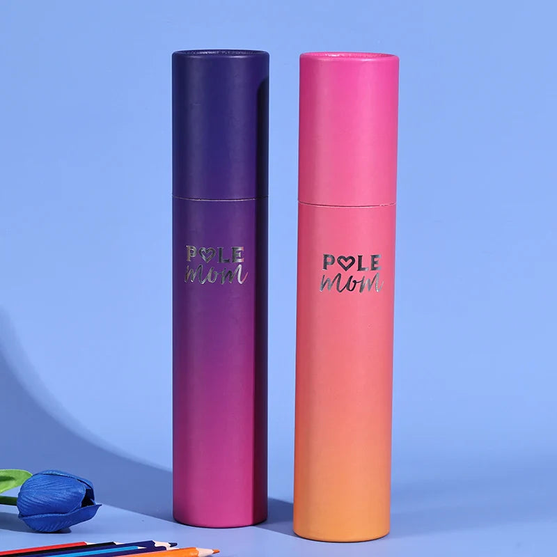Custom Product Black Round Silver Foil Kraft Push up Cardboard Tube Luxury Twist up Perfume Paper Tube Packaging