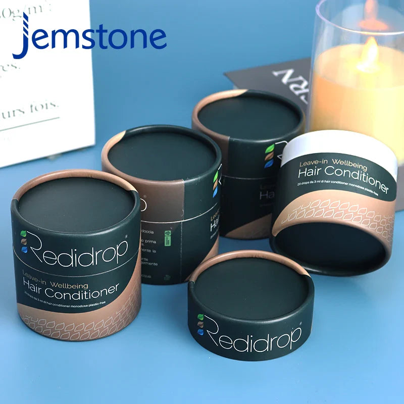 Custom Food Bottles    Waterproof Container White Round Paper Tube Box Product Sealing Paper Tube Packaging