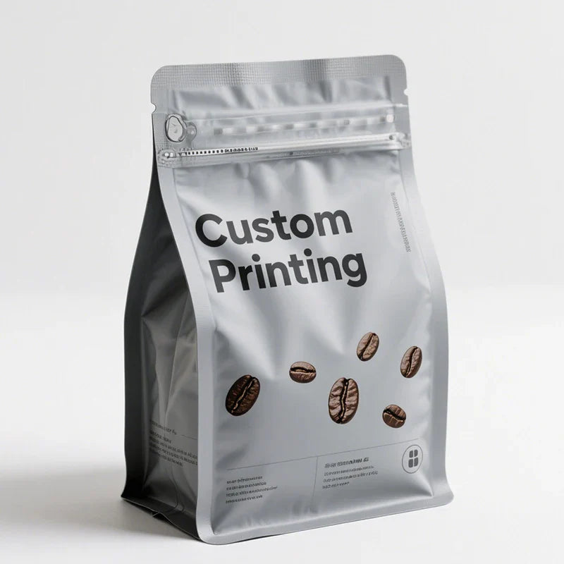 Laminated Tea Coffee Flexible Packaging Glossy Bolsa De Cafe Foil Food Compostable Coffee Bags Pouch With Valve