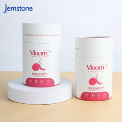 Eco Friendly Essential Oils Skincare Eyeliner Round Tube Paper Flower Box Gift Packaging Luxury Paper Tube Box for Loose Tea