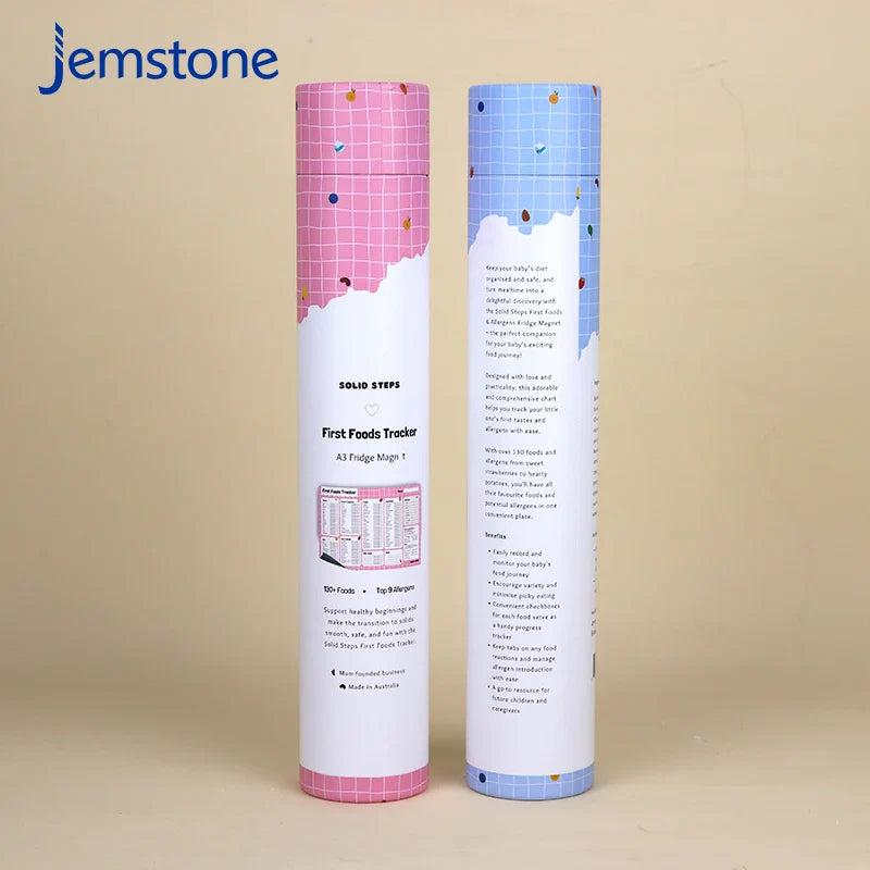 Custom Eco-friendly Luxury Kraft Food Tracker Cylinder Paper Tube Packaging Round Tea Coffee Cardboard Tube Packaging