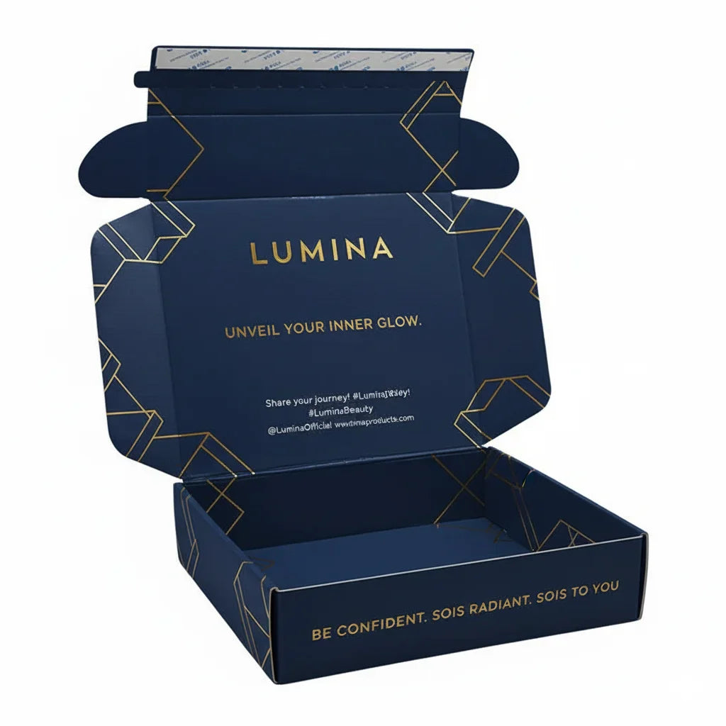 Custom Luxury Eco-Recycled Corrugated Mailer Cosmetic Set Carton Cardboard Box Packaging Shipping Paper Boxes with Insert