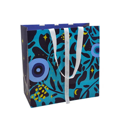 Customized Branded White Craft Sacs En Papier Gift Packaging Bolsas De Papel Shopping Paper Bags with logo Ribbon Handle