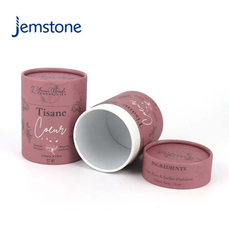 Custom Cardboard Tube  Kraft Coffee Cylinder Packaging Round Container Box Packaging Food Grade Tea Paper Tube