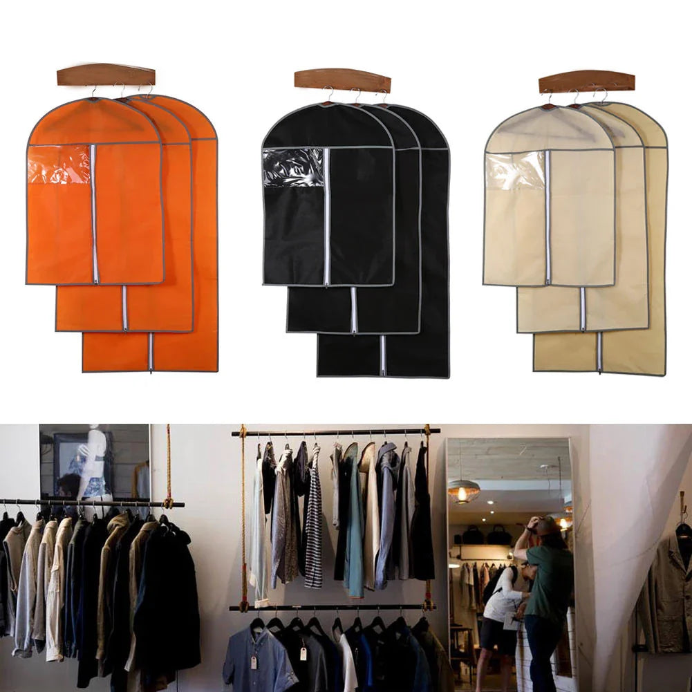 Extra Large Suit Garment Bag for Multiple Suits, Coats & Dresses Hanging Storage with Multiple Pockets & Shoulder Strap