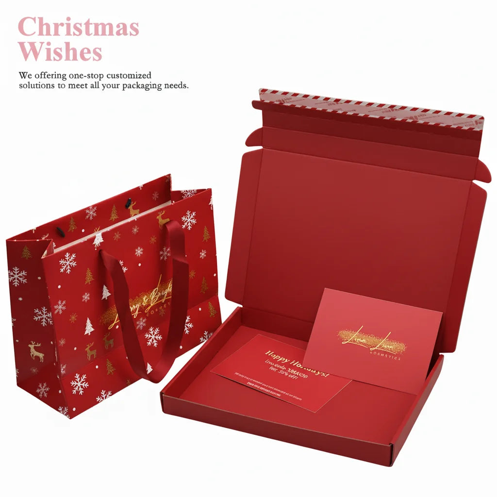 Free Sample Custom Logo Christmas Luxury Oem Corrugated Packaging Mailer Box Shipping Box Paper Box
