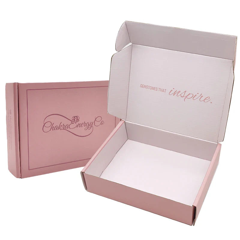 Customized pink Color Folding Packiging Paper Press on Nail Perfume Eyelash Jewelry Box Packaging Luxury with logo