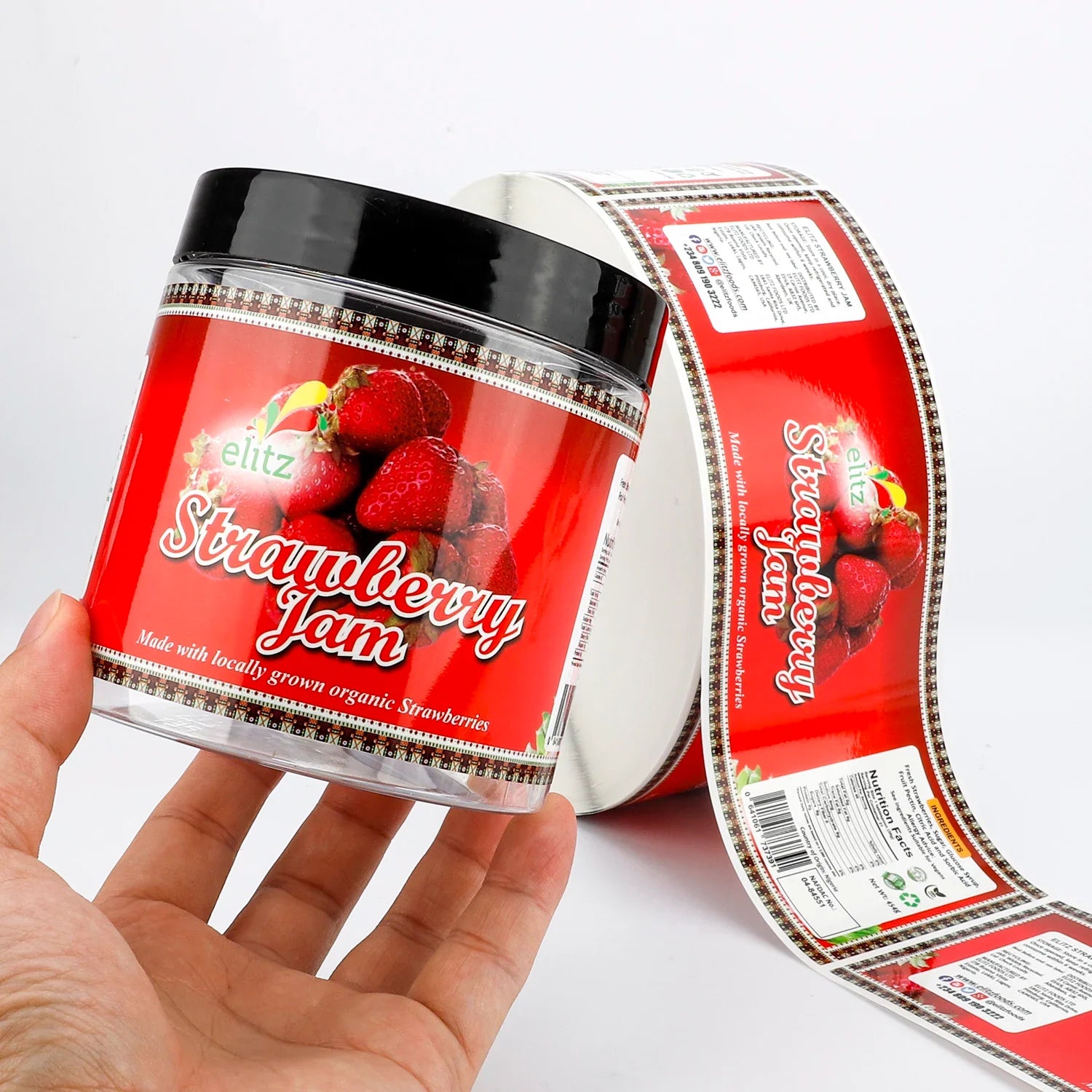 Biodegradable Vinyl Stickers Eco-Friendly Brands Custom Self-Adhesive Waterproof Logo Packaging Labels for Jar Bottle Container