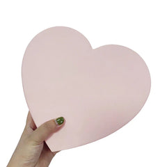 Customized Lid and Base Rigid Gift Cardboard Valentine Gift Paper Packing Pink Heart Shaped Box for Candy Break Chocolate