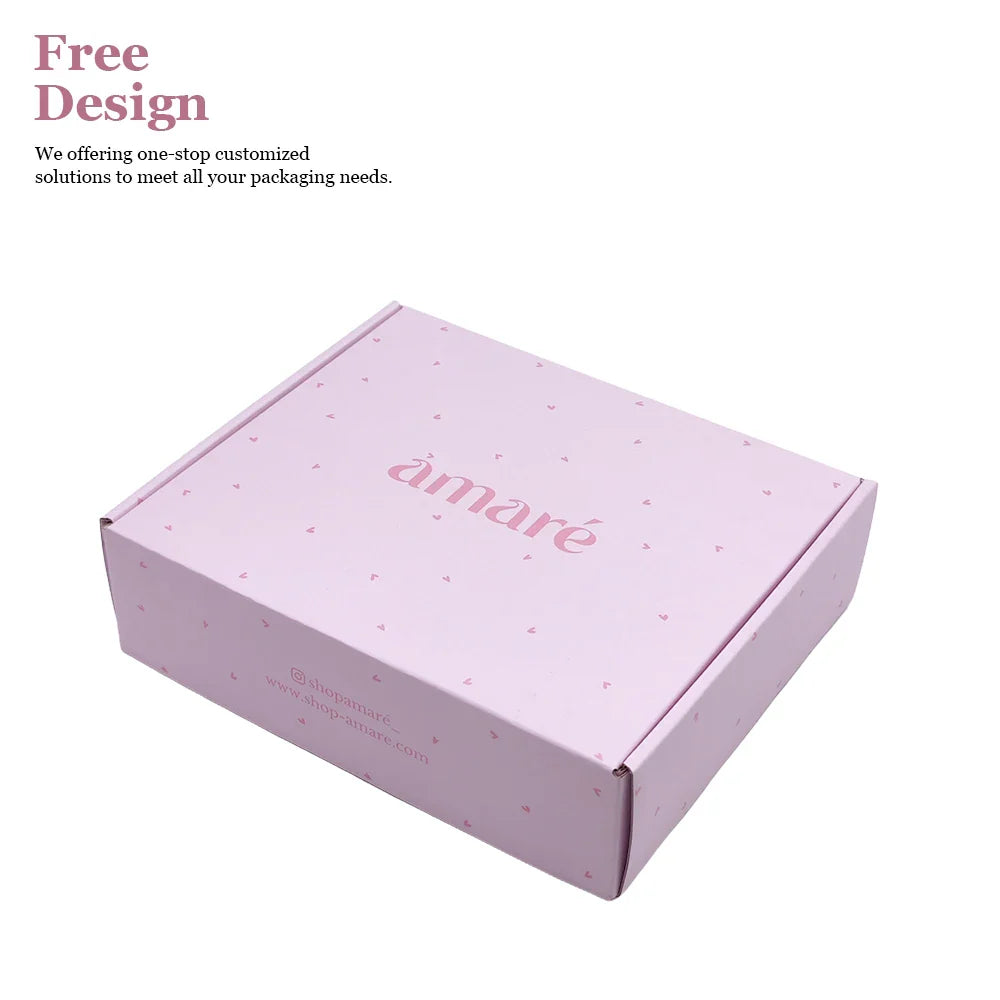 Customised Printing Recycled Foldable Kraft Corrugated Box Packaging Cosmetics Bottle Carton Paper Postal Pr Boxes for Packaging