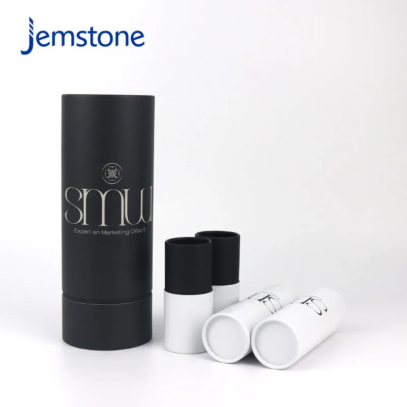 Custom Eco-Friendly Skincare Kraft Cardboard Paper Tube Perfume Essential Oil Bottle Paper Cylinder Packaging