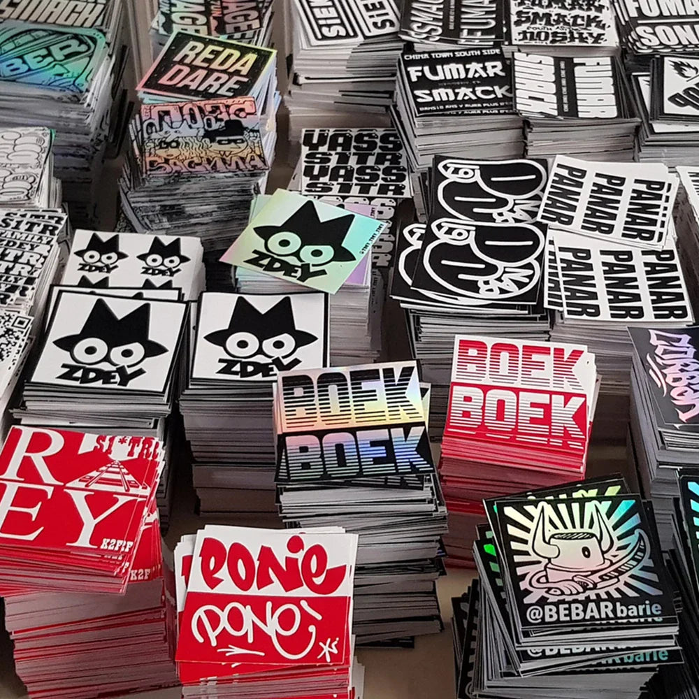 Egg Shell Sticker Color Printing Graffiti Autocollants Custom Destructible Eggshell Stickers Printing