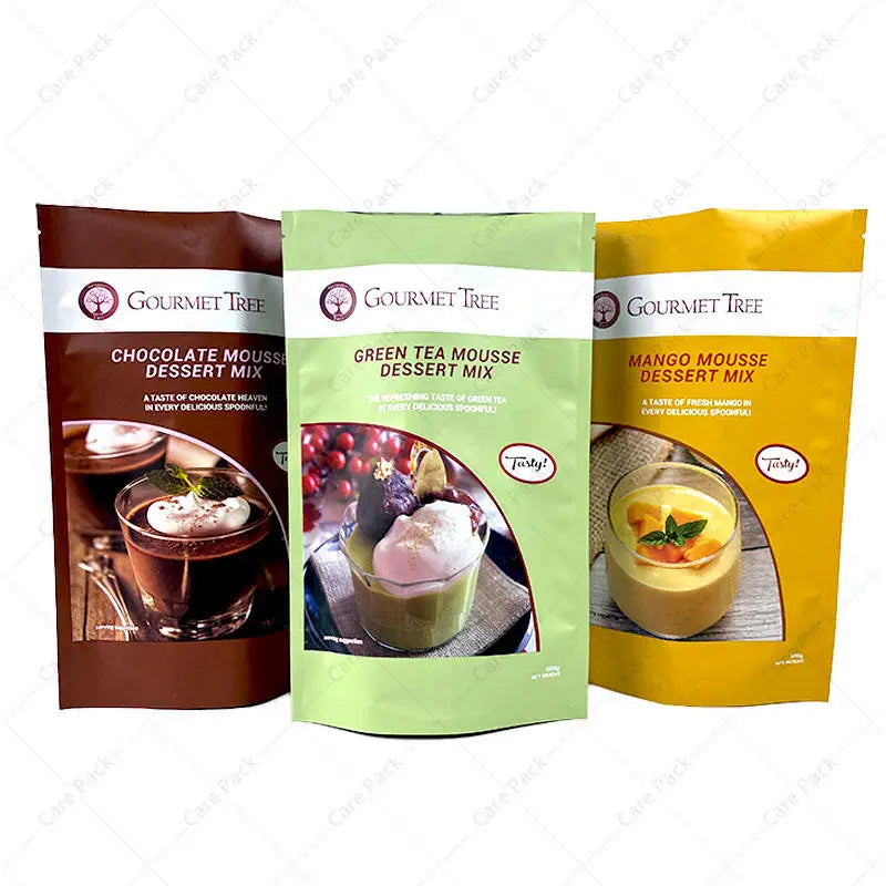 Low MOQ Recyclable Mylar Matte Ziplock Pouch with Top Zipper Stand-Up Design for Pet & Canned Food Packaging