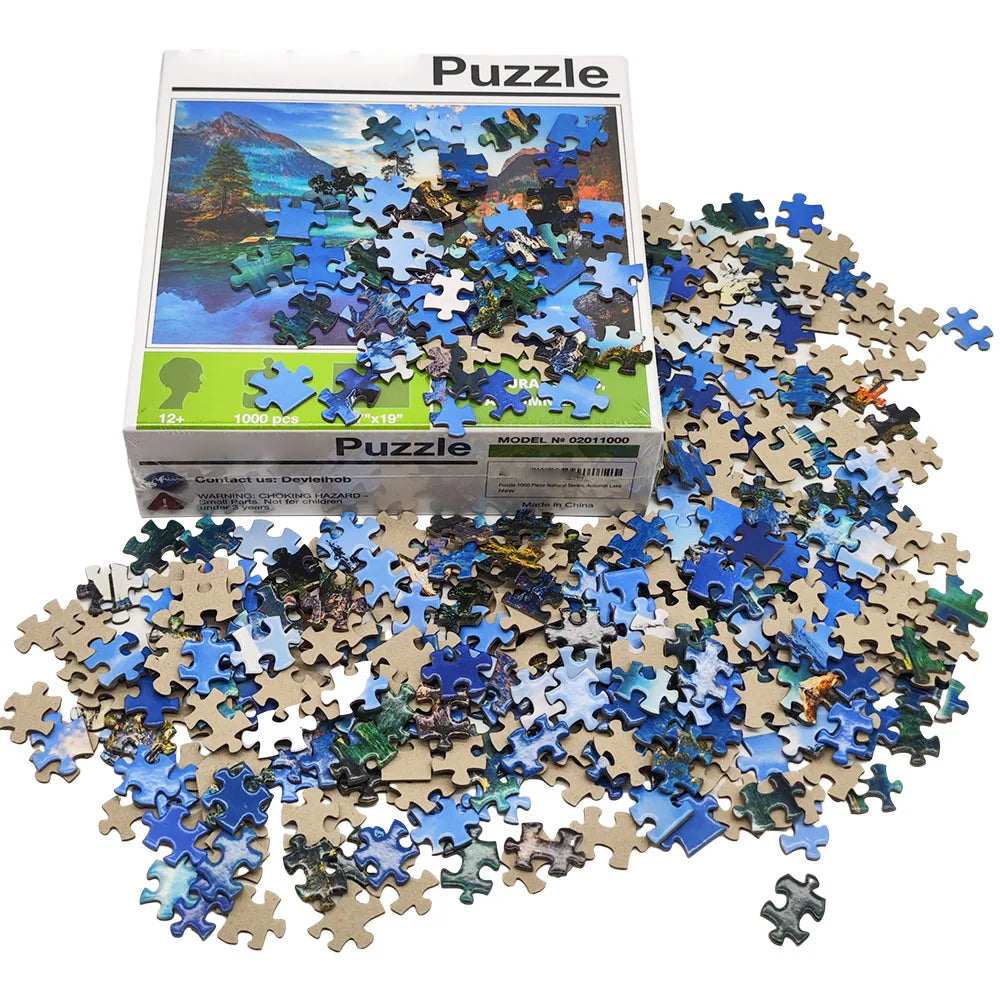 Wholesale Custom Printing Adults Jigsaw Puzzle Game 500-1000 Pieces Educational Toy Made Paper Manufactured Customized Puzzle