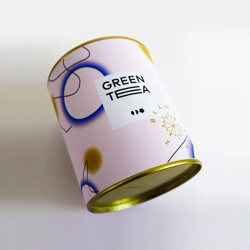 Eco Friendly Cardboard Kraft Jar Cans Food Grade Round Containers Tea Paper Tube. With Custom Lid