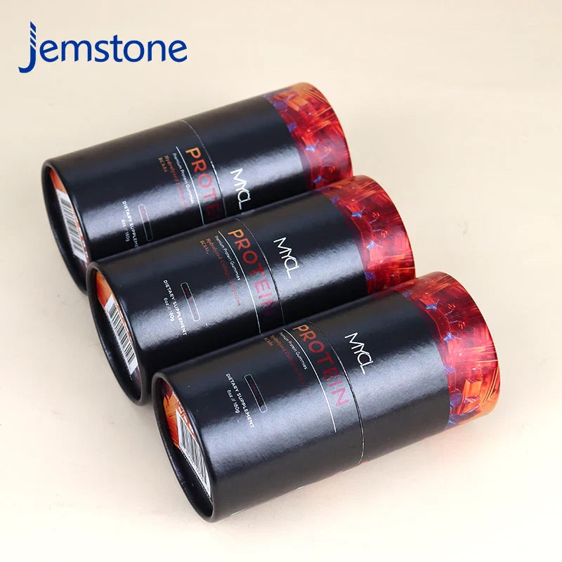 Eco-friendly Custom Luxury Kraft Cardboard Food Dietary Supplement Collagen Powder Tube Packaging Tea Coffee Candy Paper Tube