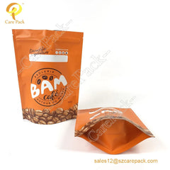 Custom Printed Cafe Food Tea Snack Bag with Air Valve Coffee Beans Packaging Bags AL Plastic Der Kaffee Pouch Packaging
