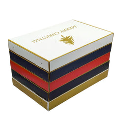 Custom Christmas Cookie Donut Cake Food Chocolate Gift Bule Shipping Cardboard Coated Paper Mailer Boxes With Logo Packaging