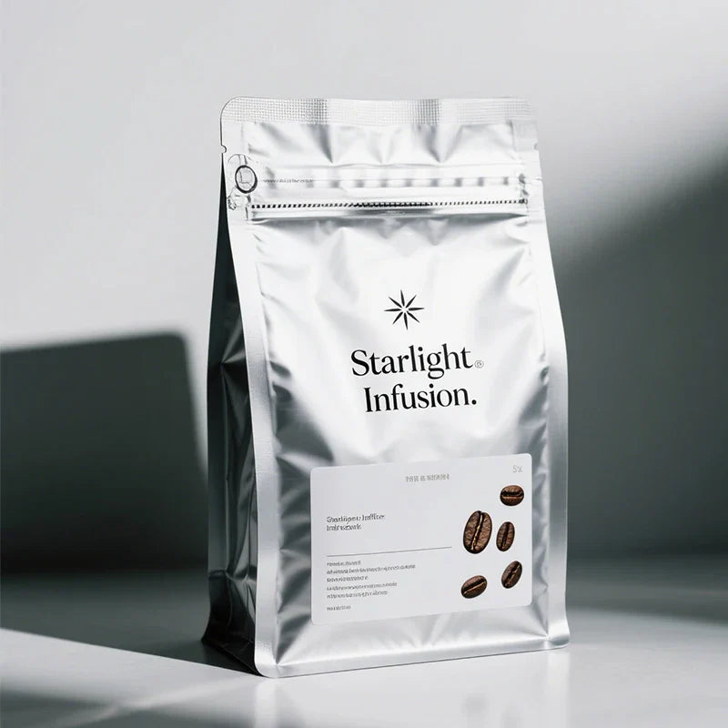 Coffee Beans Food Compostable Laminated Square Reusable Packaging Foil Coffee Bean Ground Package Zipper Bags