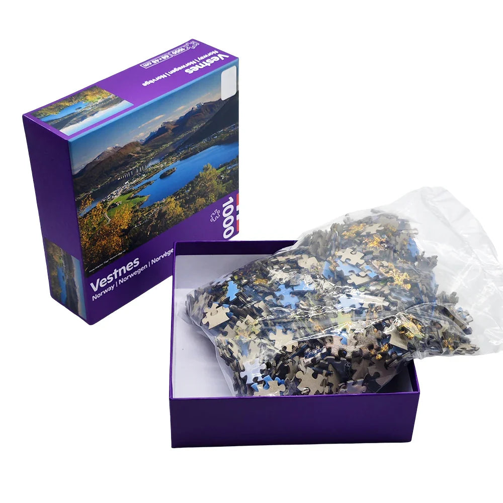 Manufacturer Puzzle Personalized Custom Rompecabezas Personalizado Sublimation Vestnes Jigsaw Puzzle 1000 Pieces for Children