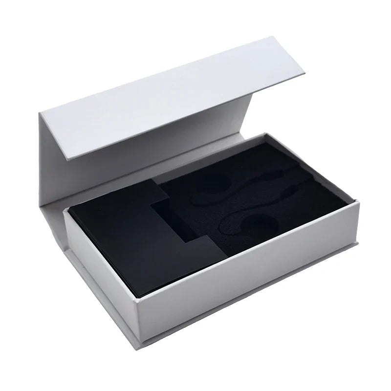 Luxury Custom Paper Gift Magnetic Boxes Rigid Wireless Earbuds Package Magnet Box Packaging With Eva Foam Insert